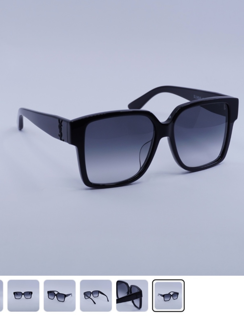 Saint Laurent SL M9/F 002 Shiny Black/Grey Gradient 56-15-145 Sunglasses
